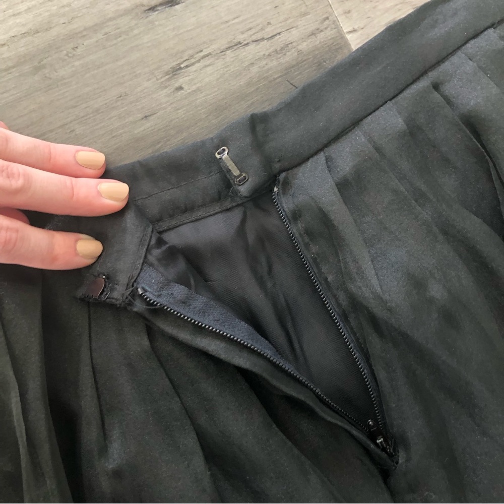 Vintage 70s Lillie Rubin Embroidered Tulle High Rise Formal Maxi Skirt - Picture 4 of 16